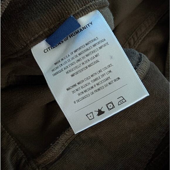 CoH Citizens Of Humanity Marcelle Easy Cargo Green Cord Pants, Size 31 - Picture 9 of 9